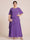 A-Line/Princess Scoop Short Sleeves Tiered Chiffon  Plus Size Mother of the Bride Dresses