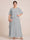 A-Line/Princess Scoop Short Sleeves Tiered Chiffon  Plus Size Mother of the Bride Dresses