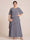 A-Line/Princess Scoop Short Sleeves Tiered Chiffon  Plus Size Mother of the Bride Dresses