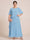 A-Line/Princess Scoop Short Sleeves Tiered Chiffon  Plus Size Mother of the Bride Dresses