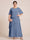 A-Line/Princess Scoop Short Sleeves Tiered Chiffon  Plus Size Mother of the Bride Dresses