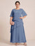 A-Line/Princess Scoop Short Sleeves Tiered Chiffon  Plus Size Mother of the Bride Dresses