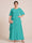 A-Line/Princess Scoop Short Sleeves Tiered Chiffon  Plus Size Mother of the Bride Dresses