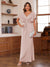 Sheath/Column V-Neck Short Sleeves Ruched Mother of the Bride Dresses