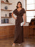 Sheath/Column V-Neck Short Sleeves Ruched Mother of the Bride Dresses