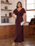 Sheath/Column V-Neck Short Sleeves Ruched Mother of the Bride Dresses