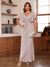 Sheath/Column V-Neck Short Sleeves Ruched Mother of the Bride Dresses