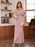 Sheath/Column V-Neck Short Sleeves Ruched Mother of the Bride Dresses