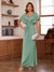Sheath/Column V-Neck Short Sleeves Ruched Mother of the Bride Dresses