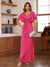 Sheath/Column V-Neck Short Sleeves Ruched Mother of the Bride Dresses