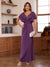 Sheath/Column V-Neck Short Sleeves Ruched Mother of the Bride Dresses