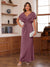 Sheath/Column V-Neck Short Sleeves Ruched Mother of the Bride Dresses