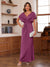 Sheath/Column V-Neck Short Sleeves Ruched Mother of the Bride Dresses