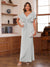 Sheath/Column V-Neck Short Sleeves Ruched Mother of the Bride Dresses