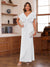 Sheath/Column V-Neck Short Sleeves Ruched Mother of the Bride Dresses
