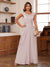 A-Line/Princess Scoop Cap Sleeves Ruched Mother of the Bride Dresses with Pockets