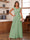 A-Line/Princess Scoop Cap Sleeves Ruched Mother of the Bride Dresses with Pockets