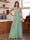 A-Line/Princess Scoop Cap Sleeves Ruched Mother of the Bride Dresses with Pockets