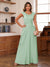 A-Line/Princess Scoop Cap Sleeves Ruched Mother of the Bride Dresses with Pockets