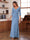 A-Line/Princess V-Neck 3/4 Sleeves Ruched Mother of the Bride Dresses with Ruffles
