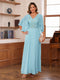 A-Line/Princess V-Neck Appliques Chiffon Mother of the Bride Dresses with Jacket