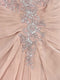 A-Line/Princess Illusion Scoop Appliques Ruched Mother of the Bride Dresses with Cape