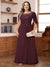 A-Line/Princess Illusion Scoop Appliques Ruched Plus Size Mother of the Bride Dresses with Cape