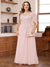 A-Line/Princess Illusion Scoop Appliques Ruched Plus Size Mother of the Bride Dresses with Cape