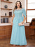 A-Line/Princess Illusion Scoop Appliques Ruched Plus Size Mother of the Bride Dresses with Cape