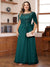 A-Line/Princess Illusion Scoop Appliques Ruched Plus Size Mother of the Bride Dresses with Cape