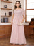 A-Line/Princess Illusion Scoop Appliques Ruched Plus Size Mother of the Bride Dresses with Cape