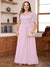A-Line/Princess Illusion Scoop Appliques Ruched Plus Size Mother of the Bride Dresses with Cape