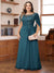 A-Line/Princess Illusion Scoop Appliques Ruched Plus Size Mother of the Bride Dresses with Cape