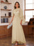 A-Line/Princess V-Neck Appliques Ruched Mother of the Bride Dresses with Cape