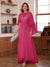 A-Line/Princess V-Neck Appliques Ruched Mother of the Bride Dresses with Cape