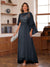 A-Line/Princess V-Neck Appliques Ruched Mother of the Bride Dresses with Cape