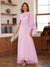 A-Line/Princess V-Neck Appliques Ruched Mother of the Bride Dresses with Cape