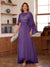 A-Line/Princess V-Neck Appliques Ruched Mother of the Bride Dresses with Cape