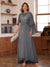 A-Line/Princess V-Neck Appliques Ruched Mother of the Bride Dresses with Cape