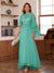 A-Line/Princess V-Neck Appliques Ruched Mother of the Bride Dresses with Cape