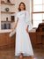A-Line/Princess V-Neck Appliques Ruched Mother of the Bride Dresses with Cape