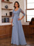 A-Line/Princess Sweetheart Neck 3/4 Sleeves Floor-Length Mother Of The Bride Dresses With Ruffles & Appliques