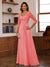 A-Line/Princess Sweetheart Neck 3/4 Sleeves Floor-Length Mother Of The Bride Dresses With Ruffles & Appliques