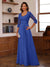 A-Line/Princess Sweetheart Neck 3/4 Sleeves Floor-Length Mother Of The Bride Dresses With Ruffles & Appliques