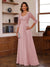 A-Line/Princess Sweetheart Neck 3/4 Sleeves Floor-Length Mother Of The Bride Dresses With Ruffles & Appliques
