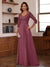 A-Line/Princess Sweetheart Neck 3/4 Sleeves Floor-Length Mother Of The Bride Dresses With Ruffles & Appliques