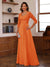 A-Line/Princess Sweetheart Neck 3/4 Sleeves Floor-Length Mother Of The Bride Dresses With Ruffles & Appliques