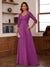 A-Line/Princess Sweetheart Neck 3/4 Sleeves Floor-Length Mother Of The Bride Dresses With Ruffles & Appliques