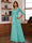 A-Line/Princess Sweetheart Neck 3/4 Sleeves Floor-Length Mother Of The Bride Dresses With Ruffles & Appliques