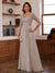 A-Line/Princess Sweetheart Neck 3/4 Sleeves Floor-Length Mother Of The Bride Dresses With Ruffles & Appliques